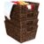 Best Choice Products Rustic Set Of 4 Multipurpose Stackable Seagrass Storage Basket, Handwoven Laundry Organizer Totes for Bedroom and Living Room, Shelves, Pantry w/Insert Handles – Brown