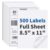 BESTIKER 500 Sheets Sticker Paper Matte White, 8.5″ x 11″ Label Paper for Laser & Inkjet Printer, Full Sheet Label for Shipping Address Mailing