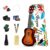 Besyou Soprano Ukulele Beginner Kit 21 Inch, Solid Wood Ukelele for Beginner Adult Student, All-in-One Starter Set with Gig Bag Strap Picks