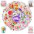 BETANAS 105 PCS Flower Stickers Pack, Peony Lavender Gerbera Daisy Sticker