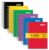 Better Office Products Fat Book Spiral Notebooks, 6 Pack, Small Notebooks with Poly Plastic Covers, 5.5 x 4 inches, 1-Subject, College Rule, 200 Sheets, 6 Assorted Primary Colors, 6 Count