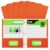 Better Office Products Orange Paper 2 Pocket Folders with Prongs, 50 Pack, Matte Texture, Letter Size Paper Folders, 50 Pack, with 3 Metal Prong Fastener Clips, Orange