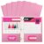 Better Office Products Pink Paper 2 Pocket Folders with Prongs, 50 Pack, Matte Texture, Letter Size Paper Folders, 50 Pack, with 3 Metal Prong Fastener Clips, Pink