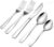 BEWOS 40 Piece Silverware Set – Stainless Steel Silverware Sets for 8 Include Spoon, Forks, Knives, Mirror Polished Flatware Set for Home, Kitchen, Restaurant, Dishwasher Safe