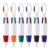 Bewudy 6Pcs Shuttle Pens with Carabiner Clip, 4-in-1 Multicolor Pens Retractable Ballpoint Pens with Buckle Keychain on Top for Nurse Pens Office School Supplies Gifts Party Favors (6 PCS)