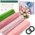Beyinkoy Pipe Cleaners Craft Kit, 400 PCS Handmade Artificial Flower Making Set, Chenille Stems Craft Supplies with Floral Tape, Ribbon, Stems & Stamens for Arts & Craft (Pink)