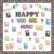 BeYumi Back to School Happy You are Here Bulletin Board Set Colorful Composition Notebook Cutouts Pencil Apple Smile Face Flower Black Border Trims School Kindergarten Classroom Chalkboard Wall Decor