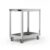 Bffcnl Stainless Utility Cart Tool Cart Mobile, 3-Inch Silent Wheels, 2-Layer Stainless Steel Cart