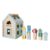Bffcnl Wooden Shape-Matching House Carrying Handle Wooden Sorting House Sorting Box Toy Pastel for Kids