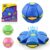 BHPWZB Magic Bouncing Ball Pop Up Balls – Light Up Magic Meta Ball Toy with 6 Light – Dual-Form Bouncy Balls Indoor Outdoor Play – Transforming Toy for Parent-Child Interaction (Blue)