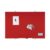 Bi-Office Dry Erase Non-Magnetic Glass Whiteboard – Red – 90 x 60 cm