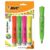BIC Brite Liner Grip XL Highlighters, Chisel Tip, 4-Count Pack, Assorted