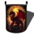 Bidesk Fantasy Dragon Laundry Basket, Stained Glass Waterproof Fabric Hamper with Handles, Arched Window Decorative Design for Apartment Closet, 19.7×15.7 Inch Foldable Clothes Organizer Gifts