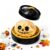 Bidobibo Halloween Spooky Glitter Dumpling Squishies Toys, Dumplings Stress Balls for Adults Fidget Toy with Steamer, Cute Halloween Decor Ghost Bao Bun Squishes for Anxiety Relief, Yellow