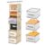 BIEBOS 6-Tier Hanging Organizer w/ 3 Drawers,Side Pockets for Closet,Beige