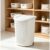 BIETHNC White Rolling Plastic Laundry Hamper, Portable Wheeled Clothes Basket for Easy Transport