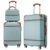 BIFULDYO 3 Pcs Luggage Sets and Cosmetic Case, 20/24″ Hard Shell Suitcases, Carry on Suitcase Set, Hard Sided Luggage with Spinner Wheels, Travel Hardshell TSA Checked Suit Case (Green)
