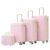 BIFULDYO 4 Pcs Luggage Sets w Cosmetic Case, 20/24/28″ Hard Shell Suitcases, Carry on Suitcase Set, PC Hard Sided Luggage with Spinner Wheels, Travel Hardshell TSA Checked Suit Case (Light Pink)