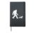 Bigfoot Walking Dachshund Sasquatch Wiener Dog Hardcover Journal, Black
