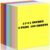 Big Sticky Notes 11 x 11 Inch Self Stick Pads Large Sticky Paper 6 Assorted Colors Notepad for Wall Notebook Office Pink Orange Light Yellow Green Blue Dark Purple, 30 Sheets/Pad(6 Pads)