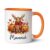 BigTees Customized Moose Accent Ceramic Mug, Personalized Moose Autumn Maple Leaves Coffee Cup with Name, Woodland Animal White Mug 11oz 15oz, Fall Animal Pumpkin Cup, Mugs Gift for Autumn Lover