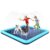 Bilibara 76″ x 76″ Square Splash Pad for Kids & Dogs, Non-Slip Sprinkler Pool, Shallow Water Play Mat for Toddlers, Outdoor Backyard Water Toys, Teal