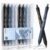 bimolon Glacier Land Gel Ink Pens 8-Pack, 0.5mm Fine Point Black Ink Pens, Minimalist Frost Design, Fast Dry No Smudge Retractable Pens with Soft Grip for Office School Journaling