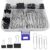 Binder and Paper Clips Set, 340 pcs Assorted Sizes in Container With Compartments – Silver Paper and Black Binder Clips for Home, School, Office Supplies
