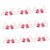 Binder Clips Metal Heart Pink 18pcs Mini for Paper Organization