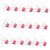 Binder Clips Pink 18pcs Metal Mini Heart Strong Grip for Organizing