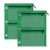Binder Zipper Pouch 2 Pack, Irish Green Transparent Mesh Front 3 Ring Binder Pencil Pouch, 11″x8.9″