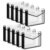 Binditek 10 Pack Plastic Expanding Folders, Letter & A4 Size, Black Edge