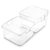 BINO | Plastic Storage Bins, Square – 3 Pack | THE LUCID COLLECTION | Multi-Use Bins | Built-In Handles | BPA-Free | Clear Containers | Fridge Organizer | Pantry & Home Organization