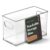 BINO | Stackable Plastic Storage Bins, Clear | THE CLARUS COLLECTION | Pantry Organizers and Storage Containers | Fridge Organizer Bins | Kitchen Cabinet Organizer | Medicine Cabinet Bin