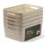 BINO | Woven Plastic Basket | Small (Natural), 5-Pack | THE JUTE COLLECTION | Home Organization, Space – Saving Storage, Stylish Design | Jute Basket | Plastic Storage Basket