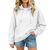 biqikav Oversized Hoodies for Women Pullover Sweatshirts Tops White