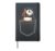 Bird Watching Cute Puffin Peeking Pocket Design Hardcover Journal, Black