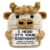 Birthday Gifts for Women Friends Family Coworker Teens, Handmade Crochet Highland Cow with Funny Celebration Card Inspirational Pocket Gifts, Cute Desk Ornament for Birthday Party Present