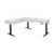 Bison office Wood L-Shaped Electric Standing Desk with Return, Height Adjustable Sit Stand Corner Desk for Home Office Workstation, White