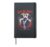 BITE ME BABY Pinup Girl with Bat Halloween cute Hardcover Journal, Black