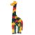 Bits and Pieces – Wooden Alphabet Giraffe Puzzle – Learn ABCs and 123s – Colorful Large 3/4 Inch Thick, Non-Toxic Paint