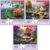 Bits and Pieces 3 Jigsaw Puzzle Set – 100 Piece Puzzles for Adults – Nostalgic Americana Set – 15″ x 19″ Jigsaw Puzzles – River Forest Beach – Random Die Cut Pieces No 2 are Alike