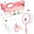 Biubee Bug Catcher for Kids – Sturdy Kid Bug Catching Kit Gifts with Butterfly Net Collector Insect Catcher Tweezer, Pink Kids Bug Habitat Outdoor Explorer Kit for Girls Age 3 4 5 6 7 8, 8Pcs, Pink
