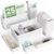 BiuLeon 25 PCS Plastic Drawer Organizers Set, 4-Sizes Vanity and Makeup Organizer, Desk and bathroom Drawer Organizer Trays, Organizers and Storage for Makeup, Jewelry, Gadgets, Utensils (White)