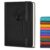 Biuwory A6 Leather Pocket Notebook, 140 Lined Pages Hardcover Small Journal