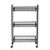 Black 3‑Tier Mobile Utility Cart with Hooks, Slim Rolling Organizer for Narrow Spaces