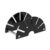 Black Acrylic Mail Organizer for Desk Curved Letter Sorter 6.5 Inch