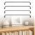 Black Aluminum Gallery Rails for Shelves, Cabinet Decorative Shelf Railing, Anti Tipping Guard Bar for Living Room Kitchen Bathroom Closet Organizer Plants, Easy Install