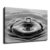 Black and White Water Drop Ripple Minimal Abstract Liquid Macro Canvas Wall Art Gallery Wrapped Decor for Office Bathroom Modern Simple (24x36Inch Frame)