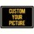 Black Background Cream Border Tin Sign, Custom Photo Text Logo Rustproof 12×8 Decor